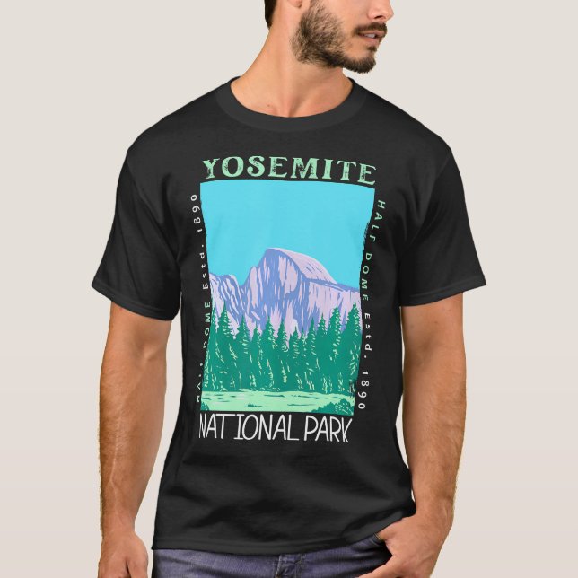 T-shirt Parc national de Yosemite Demi-Dôme (Devant)