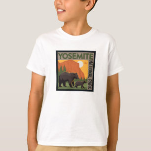 T-shirt Parc national de Yosemite   Famille d'ours