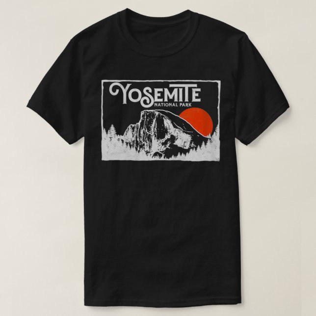 T-shirt Parc national de Yosemite - Rétro pour femmes - De (Design devant)