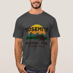 T-shirt Parc national de Yosemite Sierra Nevada Ours noir