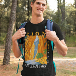 T-shirt Parc National De Zion Utah Les Étroits Distangés