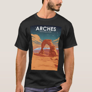 T-shirt Parc national des Arches à la nuit Vintage Rétroac