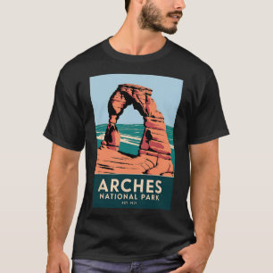 T-shirt Parc national des Arches Camping Vintage Randonnée