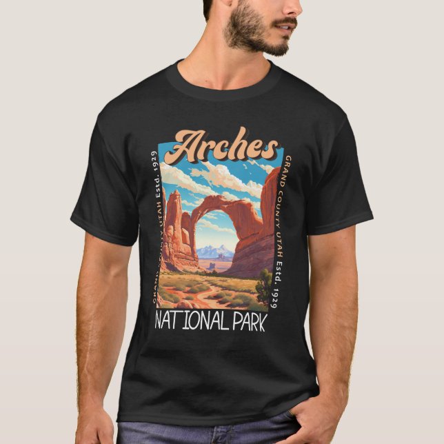 T-shirt Parc national des Arches Utah en état de détresse (Devant)