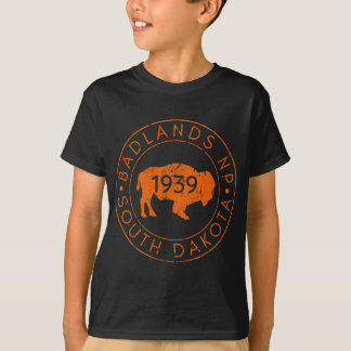 T-shirt Parc national des Badlands Randonnée Buffalo du Da