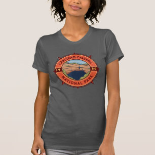 T-shirt Parc national des Cavernes Carlsbad Compas rétro