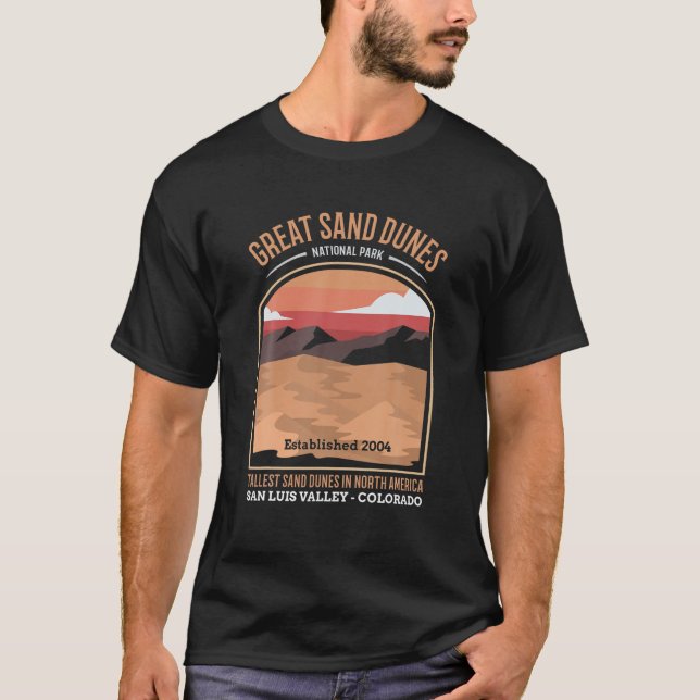 T-shirt Parc national des Dunes de sable Great Sand US Vin (Devant)