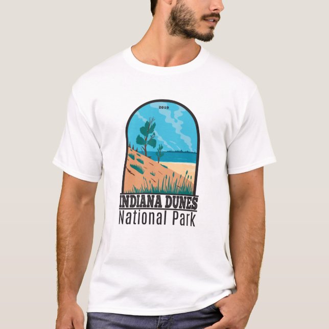 T-shirt Parc national des dunes d'Indiana Vintage (Devant)