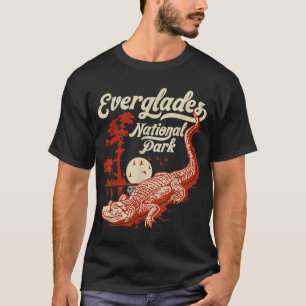 T-shirt Parc national des Everglades Crocodile Vintage All