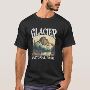 T-shirt Parc national des Glaciers Montagne Vintage Montan