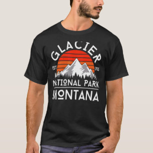 T-shirt Parc national des Glaciers Montana Randonnée en pl
