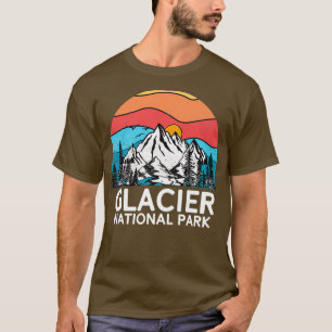 T-shirt Parc national des Glaciers vintages Rétro 80s Mont