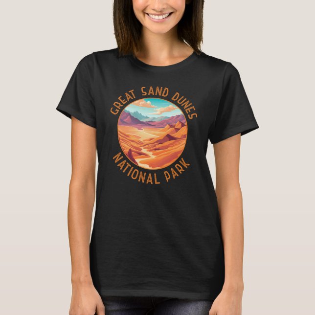 T-shirt Parc national des Great Sand Dunes Cercle en détre (Devant)