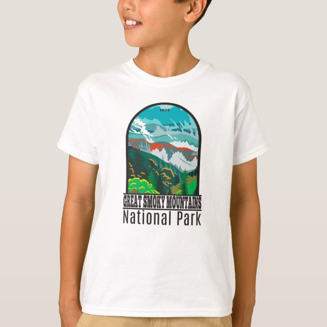 T-shirt Parc national des Great Smoky Mountains T-Shi Vint (Devant)