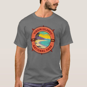 T-shirt Parc national des Îles Vierges Emblème de la bouss