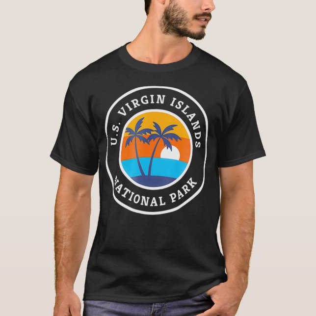 T-shirt Parc national des Îles Vierges Retro T Shirt Natio (Devant)