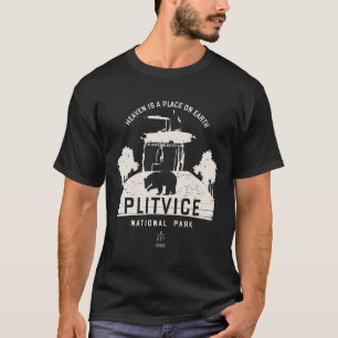 T-shirt Parc national des lacs Plitvice Croatie Design bla