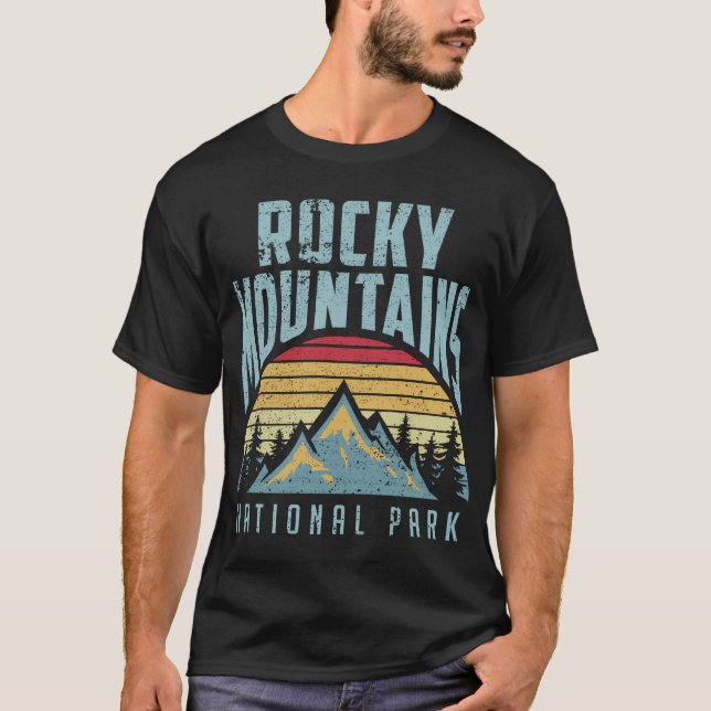 T-shirt Parc national des Rocheuses Colorado (Devant)