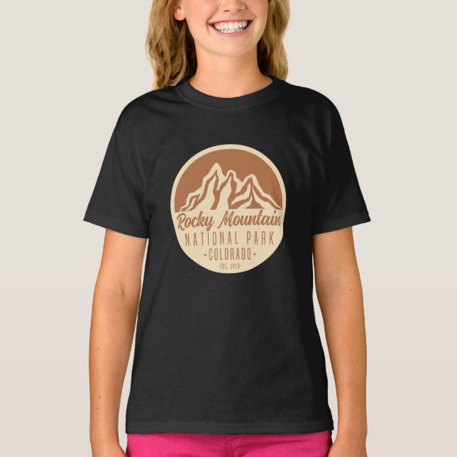 T-shirt Parc national des Rocheuses Colorado (Devant)
