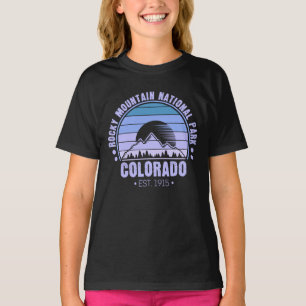 T-shirt Parc national des Rocheuses Colorado Retro
