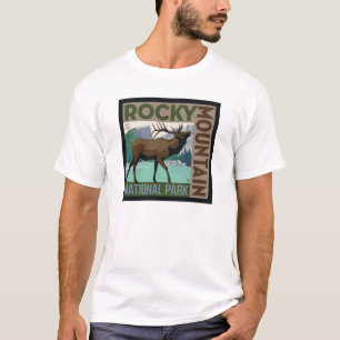 T-shirt Parc national des Rocheuses   Elk