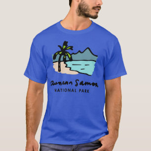 T-shirt Parc national des Samoa américaines manuscrit