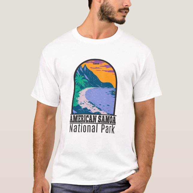 T-shirt Parc national des Samoa américaines Ofu Beach Vint (Devant)