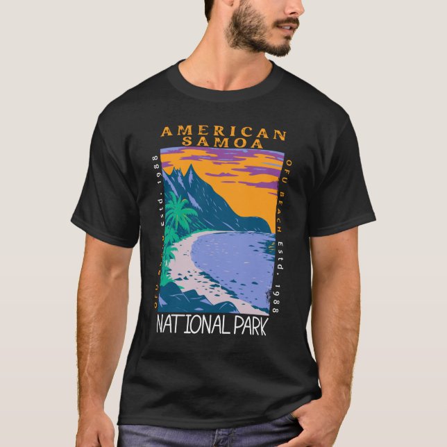T-shirt Parc national des Samoa américaines Plage d'Ofu (Devant)