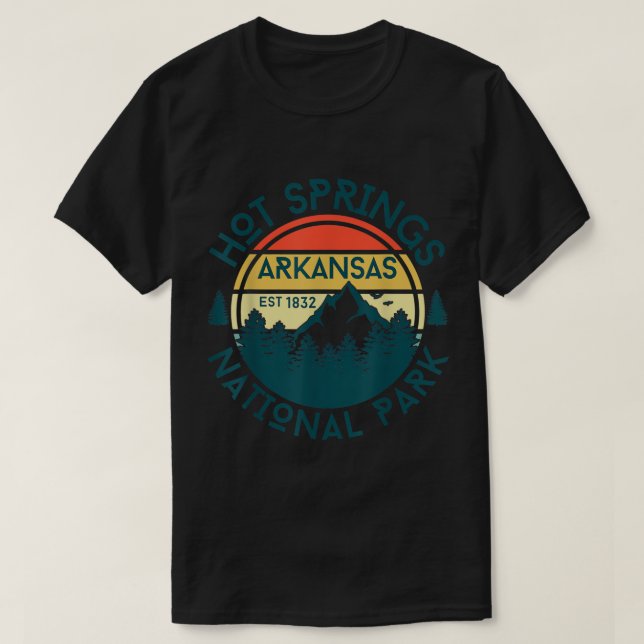 T-shirt Parc national des sources chaudes Arkansas Randonn (Design devant)
