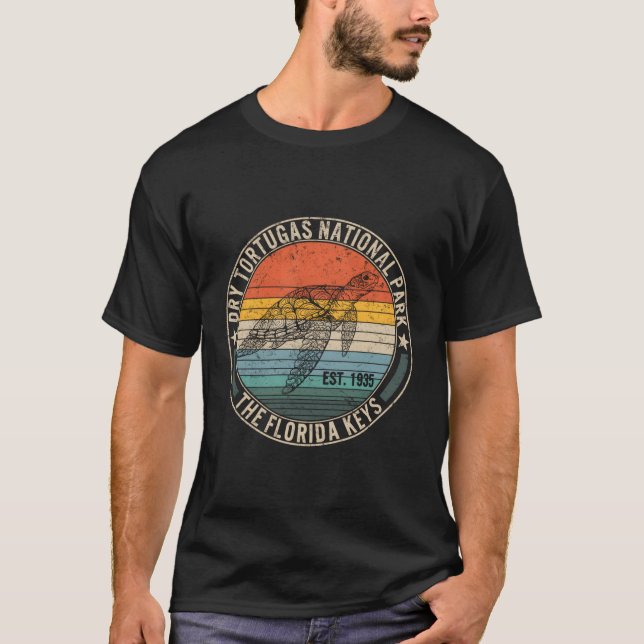 T-shirt Parc national des Tortugas Sec Floride Keys Beach  (Devant)