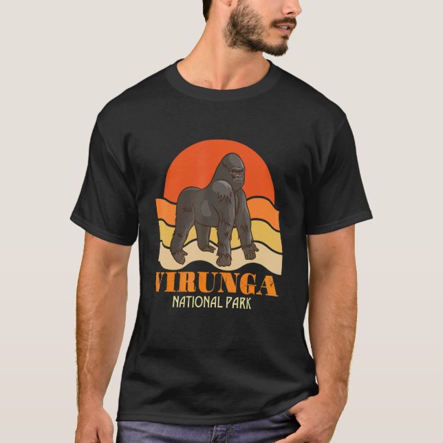 T-shirt Parc National des Virunga Congo Gorilla Safari Afr (Devant)