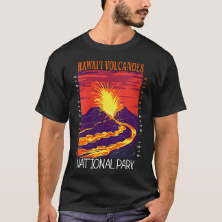 T-shirt Parc national des volcans d'Hawaï Volcan Kilauea