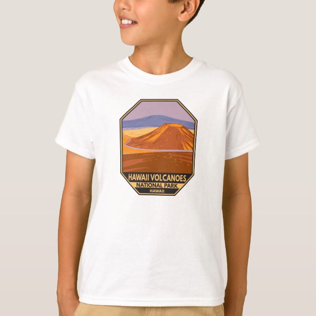 T-shirt Parc national des volcans d'Hawaii Mauna Kea Vinta (Devant)