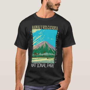 T-shirt Parc national des volcans d'Hawaii Retro perturbé