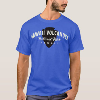 T-shirt Parc National Des Volcans D'Hawaii Texte Argé Tan