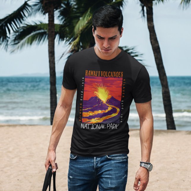 T-shirt Parc national des volcans d'Hawaii Vintage perturb (Créateur téléchargé)