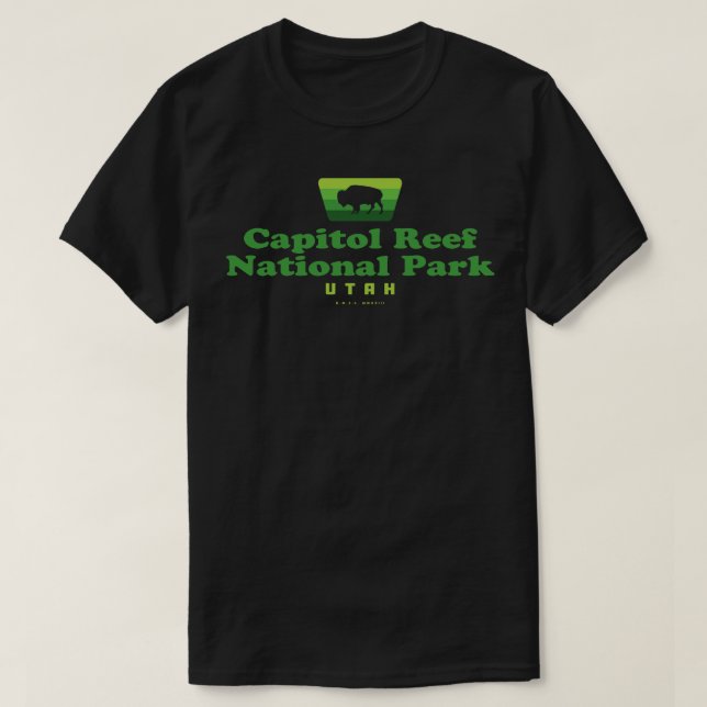 T-shirt Parc national du Capitol Reef Arrowhead Retro Buff (Design devant)