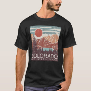 T-shirt Parc national du Colorado Montagnes Rétro Nature H
