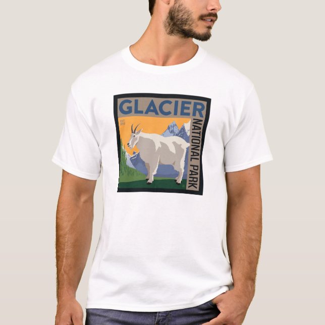 T-shirt Parc national du Glacier | Chèvre (Devant)
