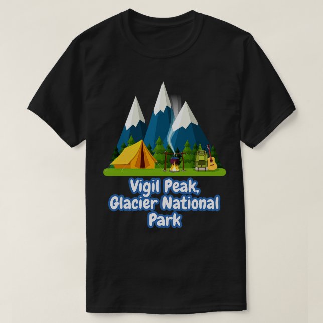 T-shirt Parc national du glacier de Vigil Peak (Design devant)