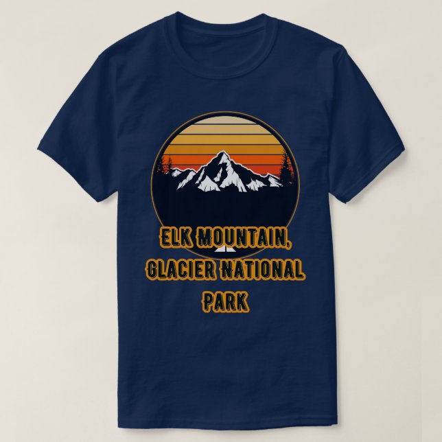 T-shirt Parc national du glacier Elk Mountain (Design devant)
