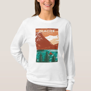T-shirt Parc national du Glacier Montana Vintage
