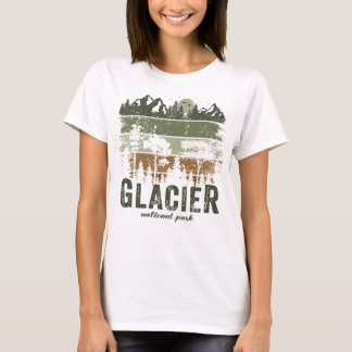 T-shirt Parc national du Glacier Retro Glacier Vintage Gla