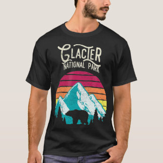 T-shirt Parc national du Glacier vintage Mountain Bear Ret