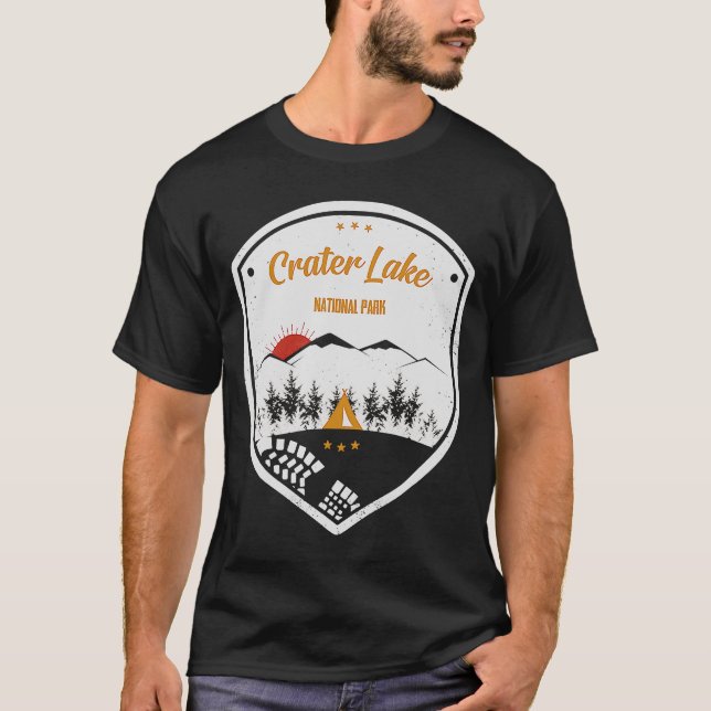 T-shirt Parc national du lac Crater Souvenir rétro (Devant)