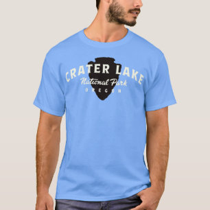 T-shirt Parc national du lac Crater Texte Argé Tan