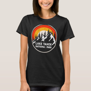 T-shirt Parc national du lac Tahoe Montagnes Arbres et Sun
