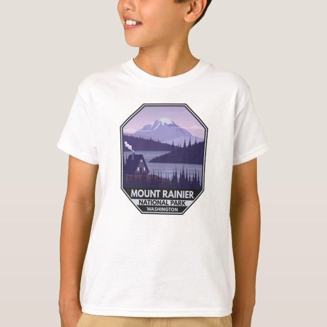T-shirt Parc national du Mont Rainier Washington Cabine Re (Devant)
