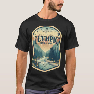 T-shirt Parc National Olympique Compass Rétro Et Stars Pos