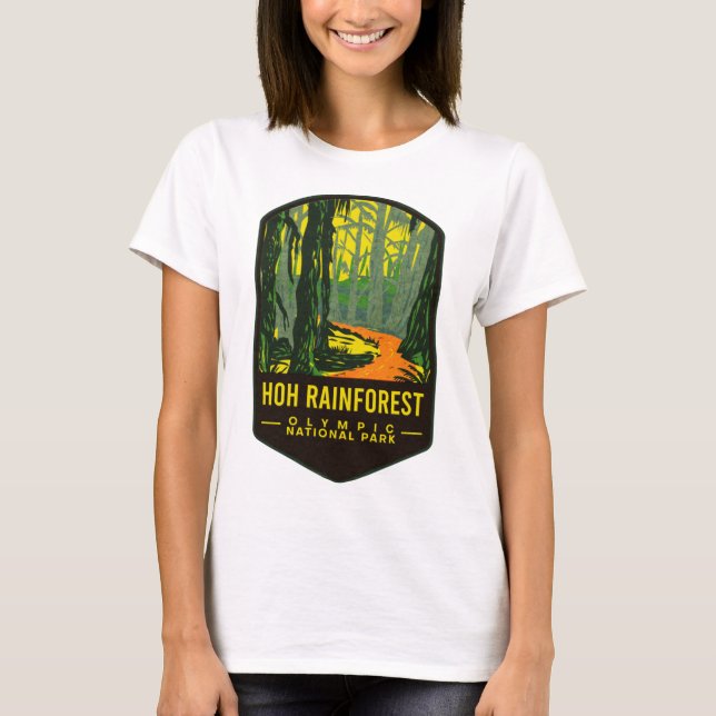 T-shirt Parc national olympique de la Forêt de pluie Hoh (Devant)